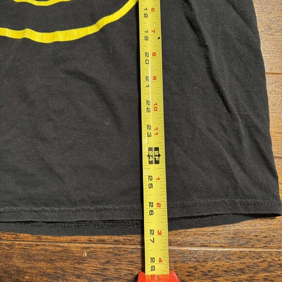 Nirvana 90's Grunge Smiley‎ Face Logo Band T-Shirt Sz M Black Yellow - Picture 7 of 11